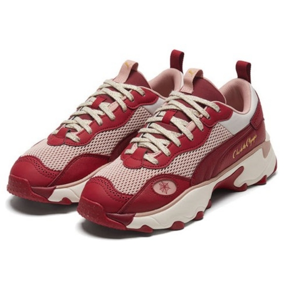 PUMA X CHARLOTTE OLYMPIA Pulsar Sneakers in Red Dahlia-6.5 - Picture 2 of 11